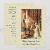 Katholieke Traditionele Bridal Weddenschap Kaart (Voorkant / Achterkant)