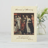 Katholieke Traditionele Bridal Weddenschap Kaart (Staand voorkant)