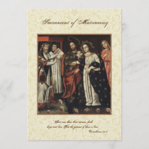 Katholieke Traditionele Bridal Weddenschap Kaart