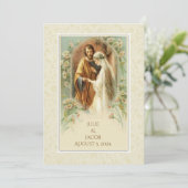 Katholieke Traditionele Bridal Weddenschap Kaart (Staand voorkant)