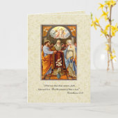 Katholieke Traditionele Bridal Weddenschap Kaart (Gele Bloem)