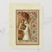 Katholieke Traditionele Bridal Weddenschap Kaart (Voorkant / Achterkant)