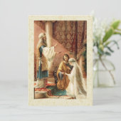 Katholieke Traditionele Bridal Weddenschap Kaart (Staand voorkant)