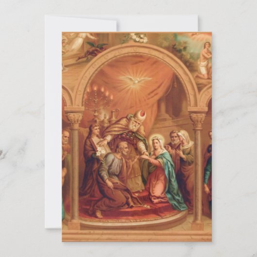 Katholieke Traditionele Bridal Weddenschap Kaart (Voorkant)