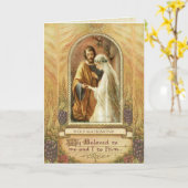 Katholieke Traditionele Bridal Weddenschap Kaart (Gele Bloem)