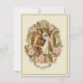 katholieke traditionele bruinbruiddas kaart (Voorkant)