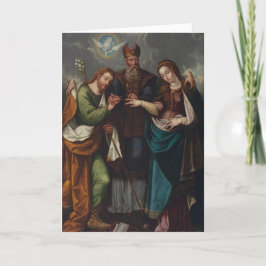 Katholieke traditionele huwelijkshuwelijksgroet feestdagen kaart