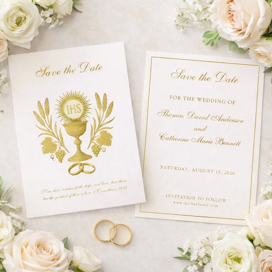 Katholieke Trouw Elegant Save the Date
