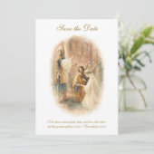 Katholieke Trouw Elegante Bewaar de Datum Save The Date (Staand voorkant)