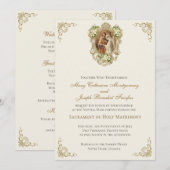 Katholieke trouw erfstuk Nuptiale Mis Kaart (Voorkant / Achterkant)