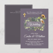 Katholieke Trouw Uitnodigingen Bloemig Elegant Mod (Voorkant / Achterkant)