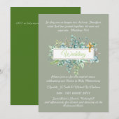 Katholieke Trouw Uitnodigingen Botanische Groenvoo (Voorkant / Achterkant)