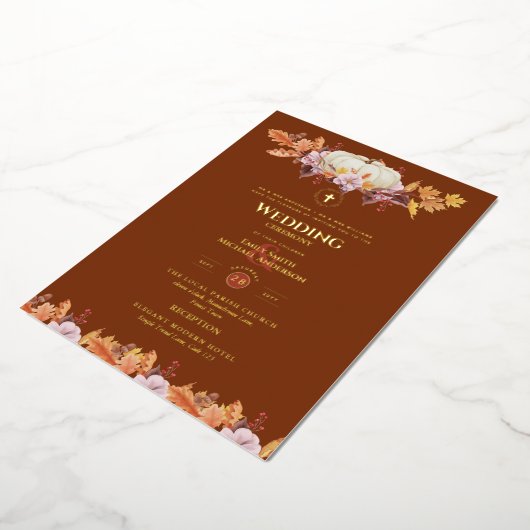 Katholieke Trouw Uitnodigingen Herfst Pompoenen (Gedraaid)