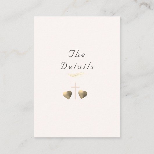 Katholieke trouwerij uit de gratie informatiekaartje (Achterkant)