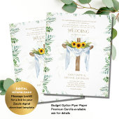 KATHOLIEKE Trouwkaart Zonnebloemen Kruis Flyer