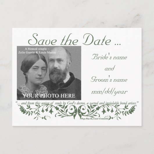 Katholieke Trouwset Save the Date Sjabloon CC (Voorkant)