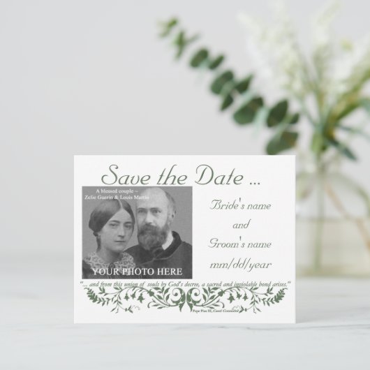 Katholieke Trouwset Save the Date Sjabloon CC (Staand voorkant)