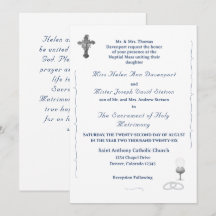 Katholieke Trouwuitnodiging Nuptial Grace