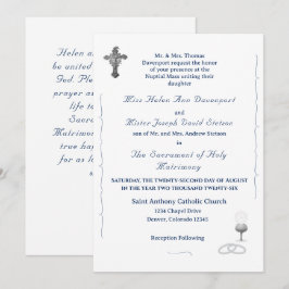 Katholieke Trouwuitnodiging Nuptial Grace Kaart