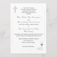 Katholieke Trouwuitnodiging Nuptial Grace