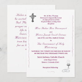 Katholieke Trouwuitnodiging Nuptial Grace Kaart