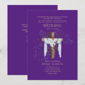Katholieke trouwuitnodigingen Christelijk Elegant  Kaart (Voorkant / Achterkant)