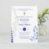 Katholieke Trouwuitnodigingen - Ouders Namen Vers Kaart (Staand voorkant)