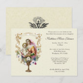 Katholieke uitnodigingen voor de Eerste Communie v (Voorkant / Achterkant)