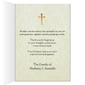 Katholieke Uitvaart Sympathie Heilige Kaart Bedank (Binnen (Rechts))