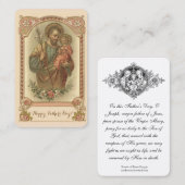 Katholieke Vaderdag Herdenking Heilige Kaart Visitekaartje (Voorkant / Achterkant)