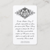 Katholieke Vaderdag Herdenking Heilige Kaart Visitekaartje (Achterkant)