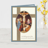 Katholieke Vasten Kruisiging Jezus Maagd Maria Kaart (Gele Bloem)