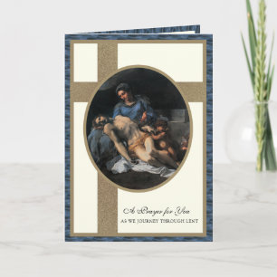Katholieke Vasten Pieta Gebed Maagd Maria Jezus Kaart