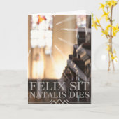 Katholieke verjaardagskaart - Latijn Kaart (Gele Bloem)