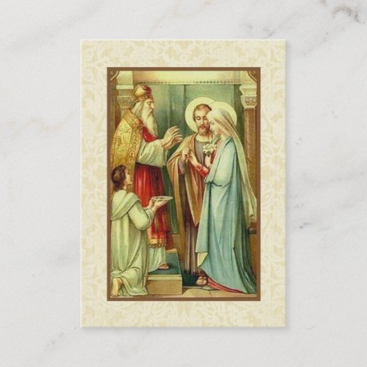 Katholieke Verloving Hogeschool Prayer Heilige Kaa Visitekaartje (Voorkant)