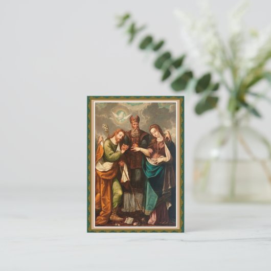 Katholieke / Verloving Prayer Heilige Kaart Visitekaartje (Staand voorkant)