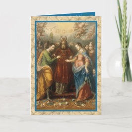 Katholieke Verloving religieus Gebed Vintage Kaart