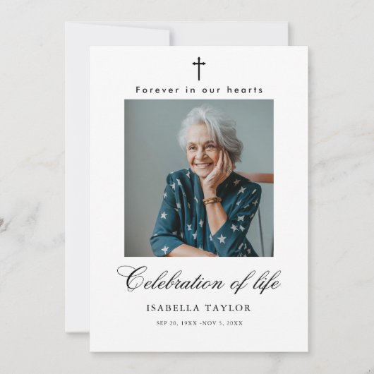 Katholieke viering van het leven Foto Begrafenisdi Kaart (Voorkant)