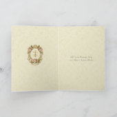 Katholieke Vintage Elegante bruiloft Kaart (Binnen)