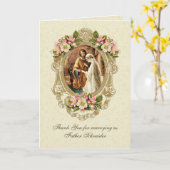 Katholieke Vintage Elegante Trouwkaart Kaart (Gele Bloem)