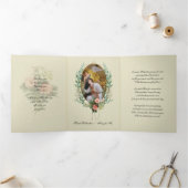 katholieke Vintage St. Valentijn Prayer Drieluik Wenskaart (Binnen)