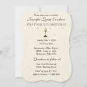 Katholieke Vintage Uitnodiging tot de Eerste Heili (Achterkant)