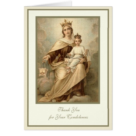 Katholieke VIRGIN MARY Funeral Condolly (Voorkant)