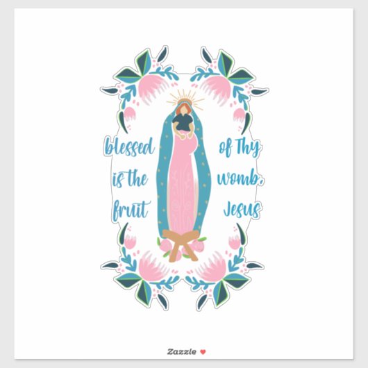 Katholieke vrouw Hail Mary Prayer Sticker (Vel)