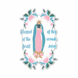 Katholieke vrouw Hail Mary Prayer Sticker