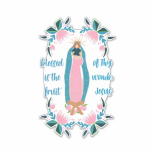 Katholieke vrouw Hail Mary Prayer Sticker