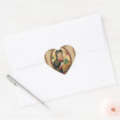 Katholieke Vrouwe van Perpetual Byzantine Icoon Hart Sticker (Envelop)