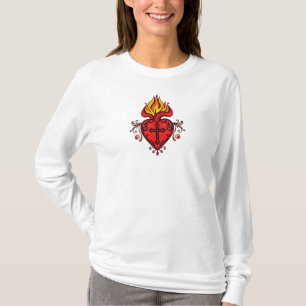 Katholieke Vrouwen Sacred Heart T-shirt met lange