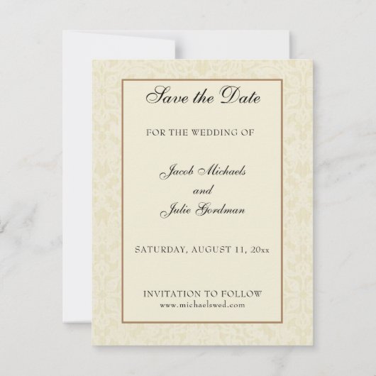  katholieke weddenschap met uitzondering van de da save the date (Achterkant)