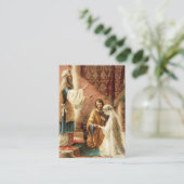 Katholieke weddenschap voor echtgenoot en vrouw informatiekaartje (Staand voorkant)